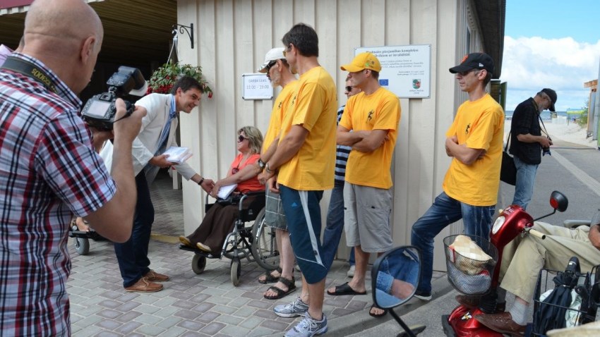 Liepājas pludmales pieejamības kompleksa cilvēkiem ar invaliditāti atklāšana 02.08.2013.