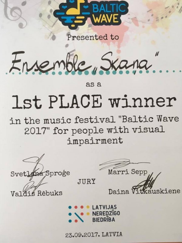Lepojamies ar mūsējo panākumiem mūzikas festivālā "Baltijas vilnis 2017"