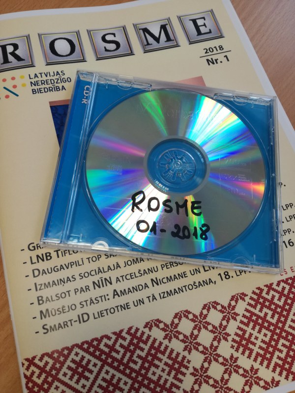 LNB žurnāls "Rosme" tagad arī audio CD formātā