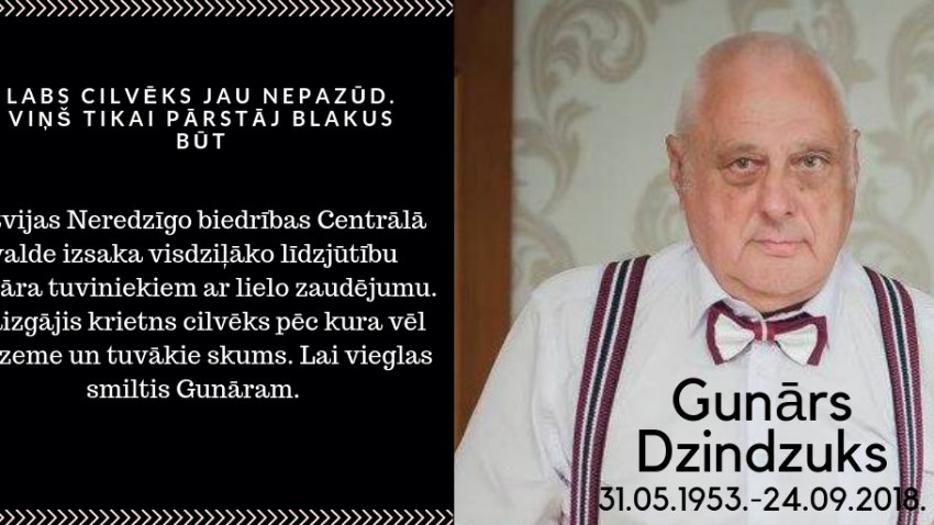 Gunāru Dzindzuku mūžībā pavadot...