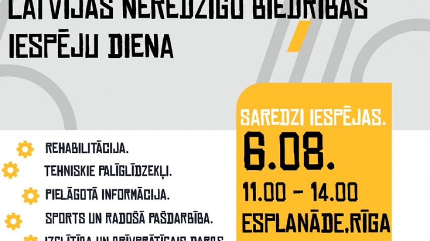 6. augustā, Esplanādē organizējam iespēju diena "Saredzi iespējas"