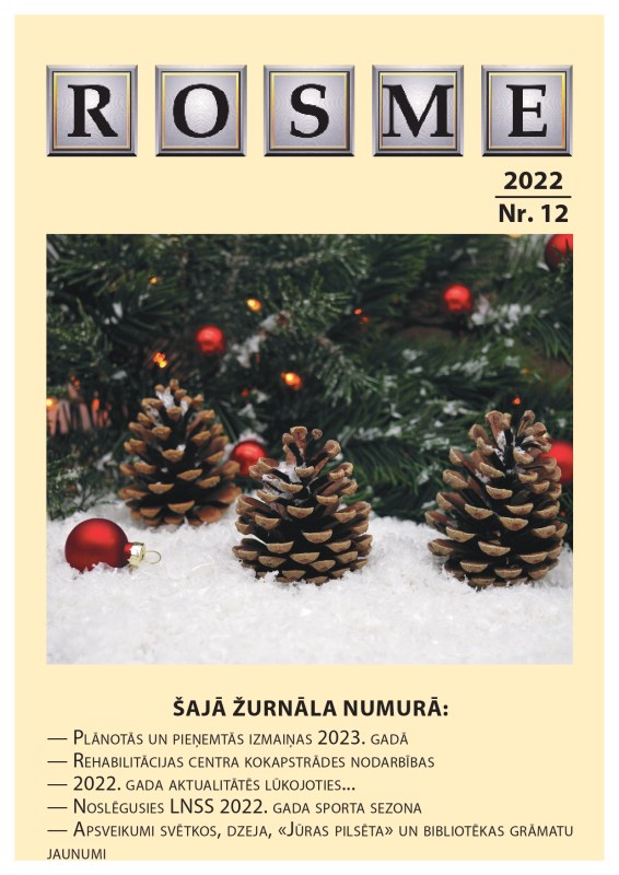 Iznācis žurnāla «Rosme» decembra numurs