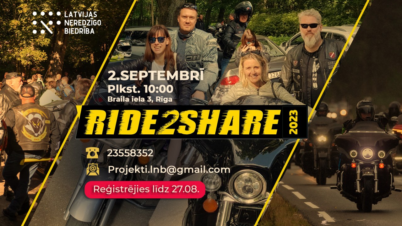 Pieteikšanās pasākumam RIDE2SHARE