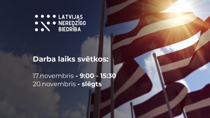 Darba laiks 18.novembra svētkos un pirmssvētku dienās