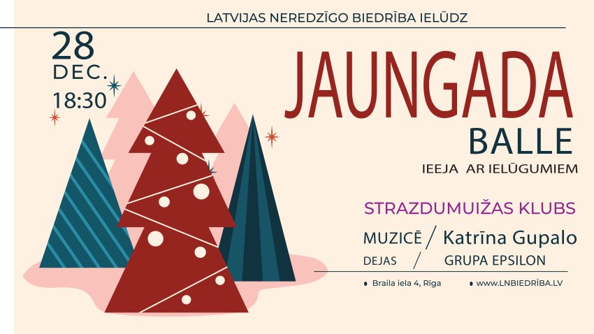 Jaungada balle - 28.12. plkst.18:30 Strazdmuižas klubs