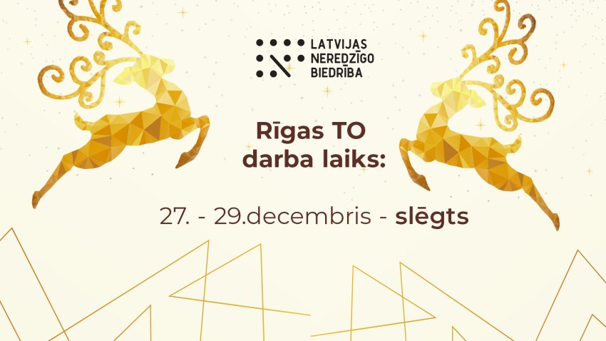 Rīgas Teritoriālās organizācijas darba laiks pirmssvētku dienās 